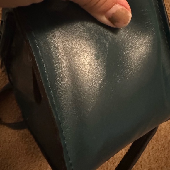 Patricia Nash Tooled Leather Teal Leather Backpack with Fringe Detail - Picture 3 of 13